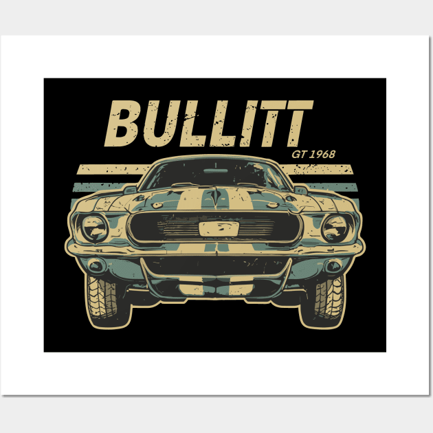 Bullitt GT 1968 Classic Car Wall Art by FanArts